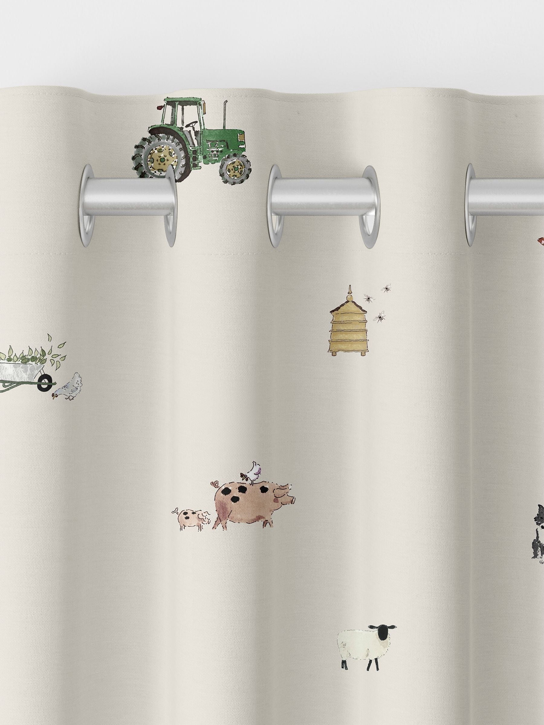 Sophie Allport On the Farm made to measure curtains - British product