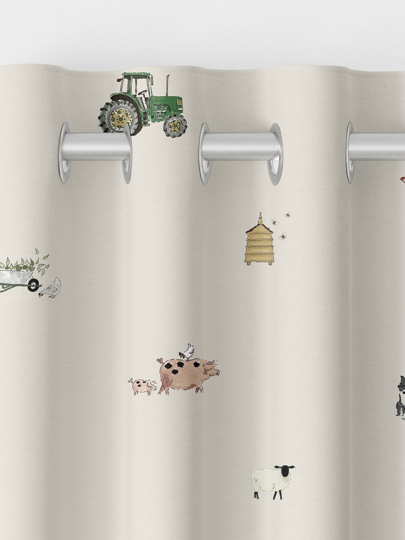 Sophie Allport On the Farm made to measure curtains - British product