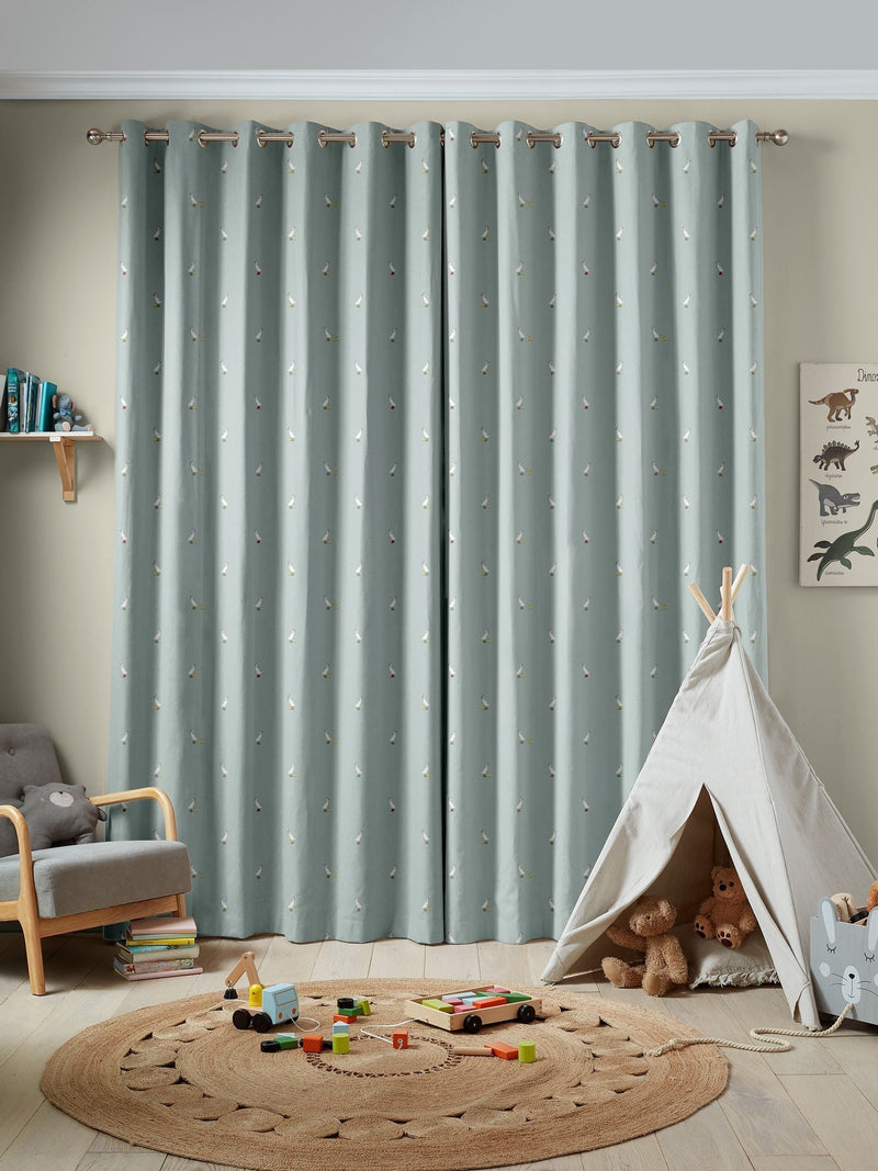 Sophie Allport Blue Running Ducks curtains - British product