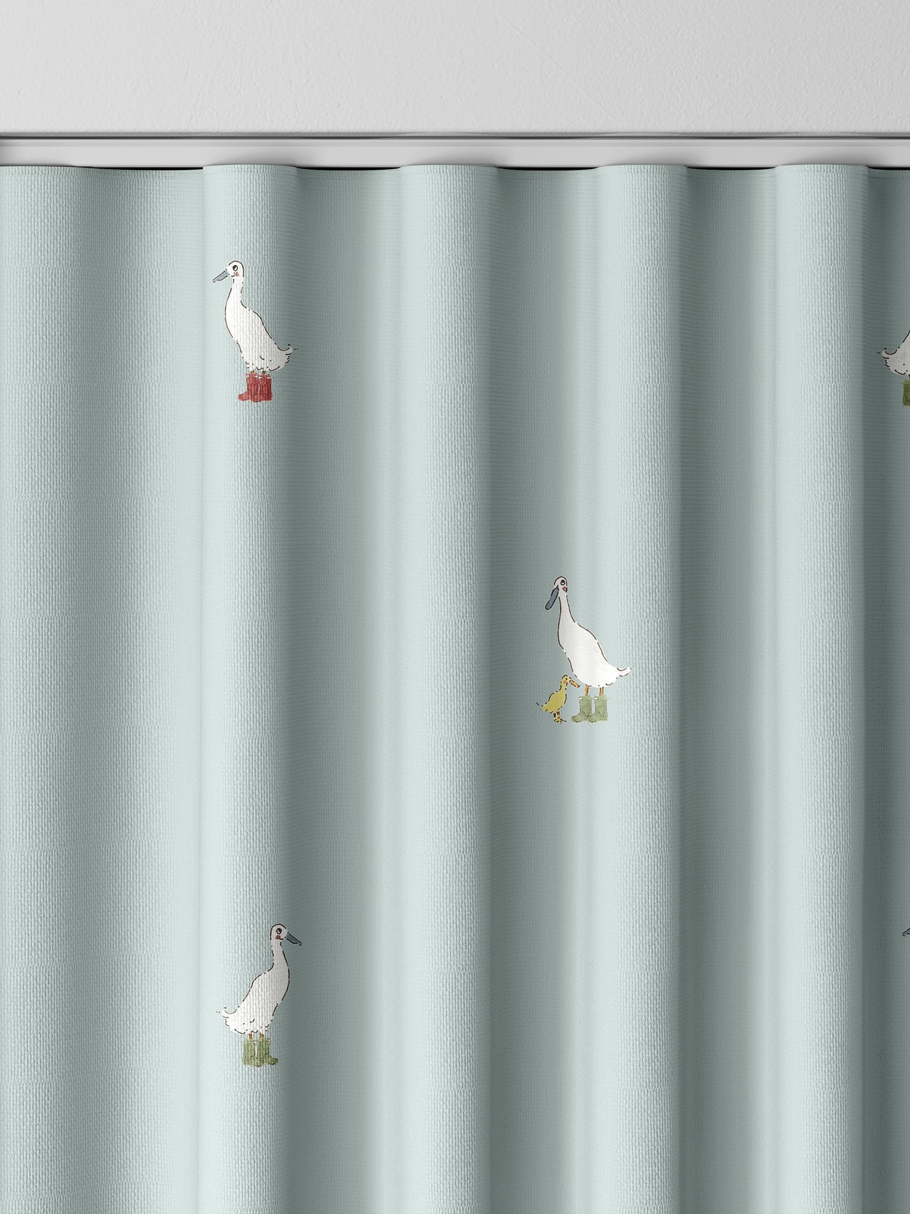 Sophie Allport Blue Running Ducks curtains - British product