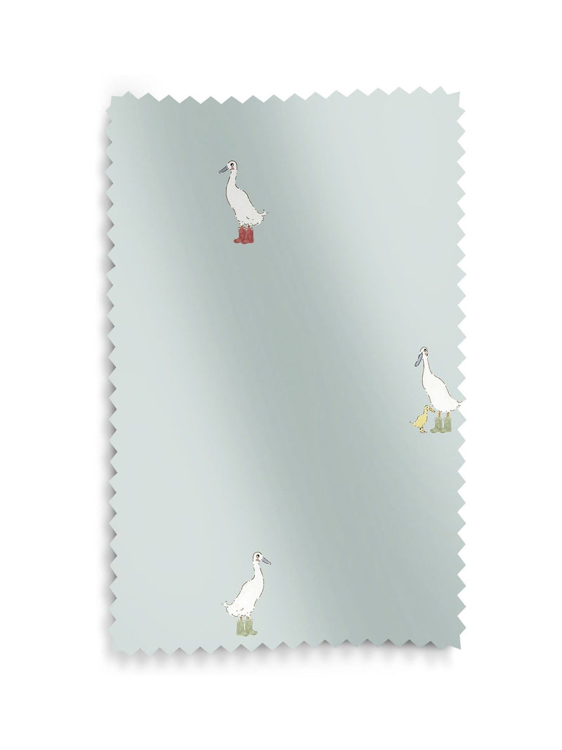 Sophie Allport Blue Running Ducks curtains - British product