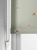 Sophie Allport sage green hedgehog roller blind (British brand)