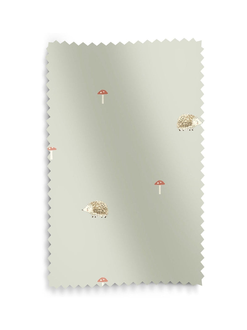 Sophie Allport sage green hedgehog roller blind (British brand)