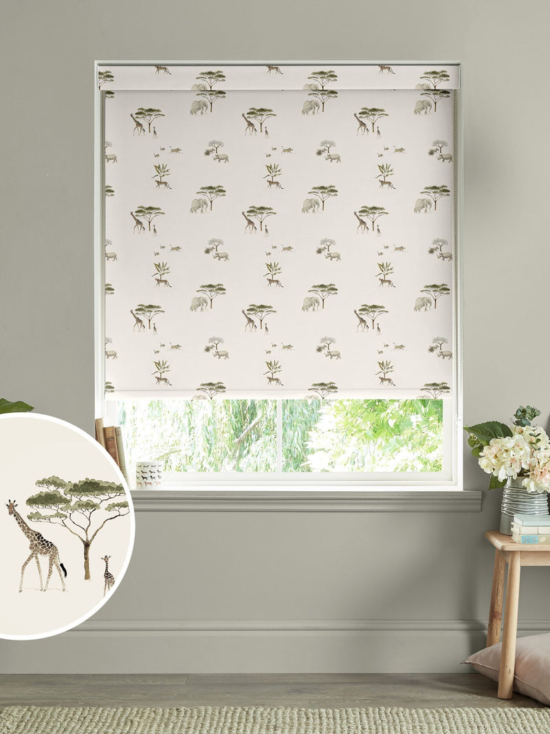 Sophie Allport Wild Savannah roller blind (British brand)