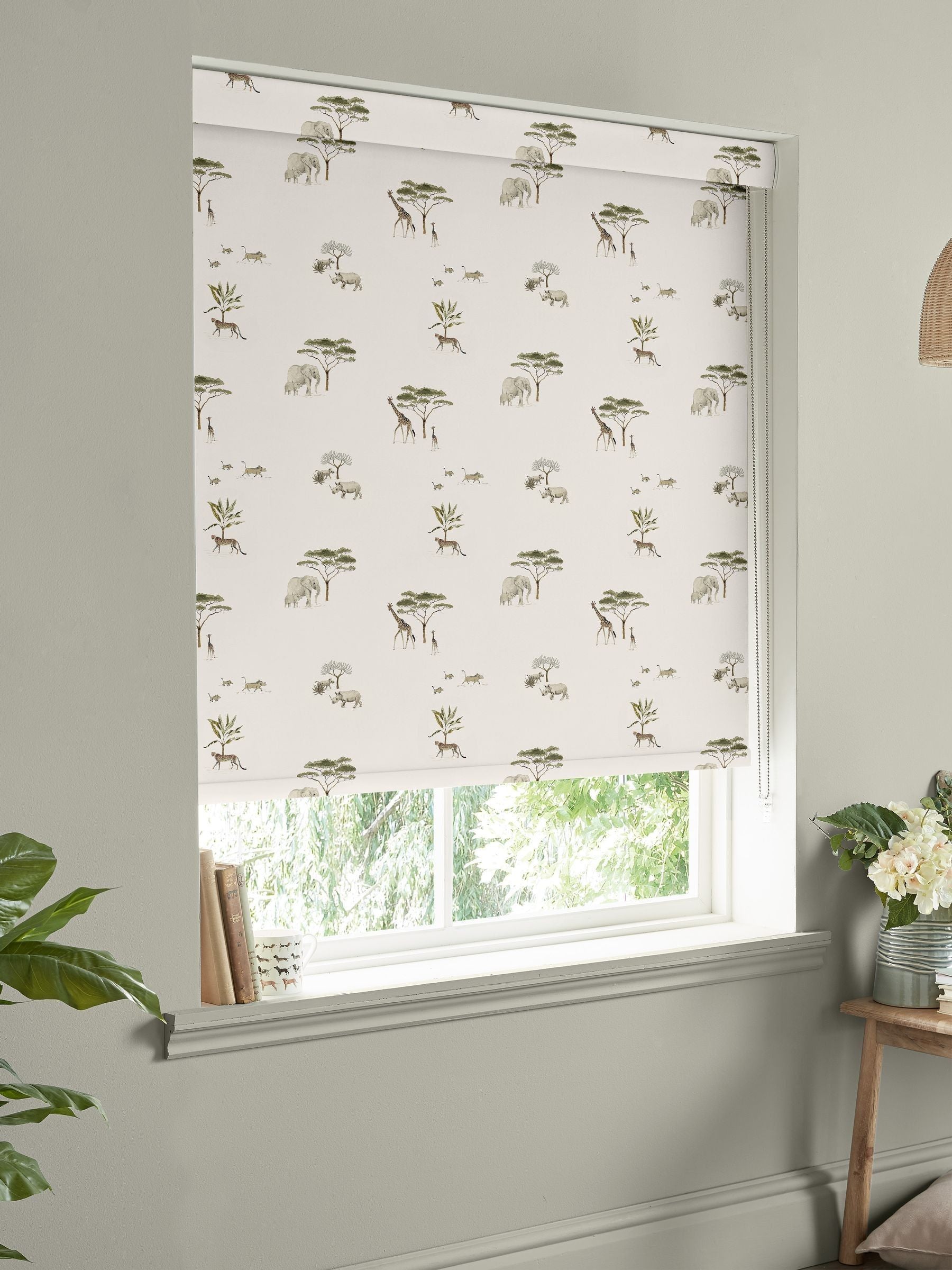 Sophie Allport Wild Savannah roller blind (British brand)