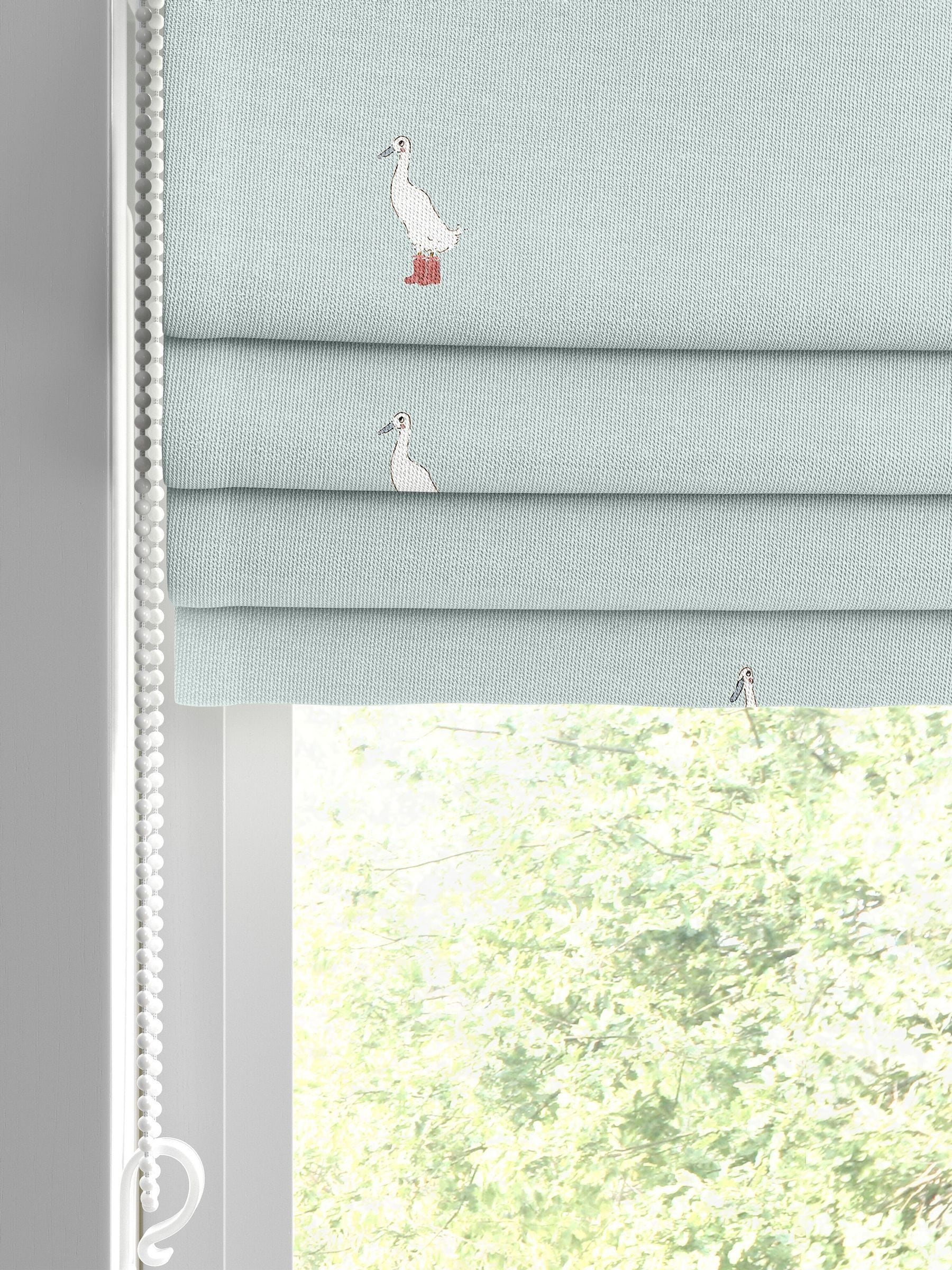 Sophie Allport blue running ducks roman blind 100% cotton, UK version