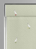 Sophie Allport Roman blind sage green running ducks - British product