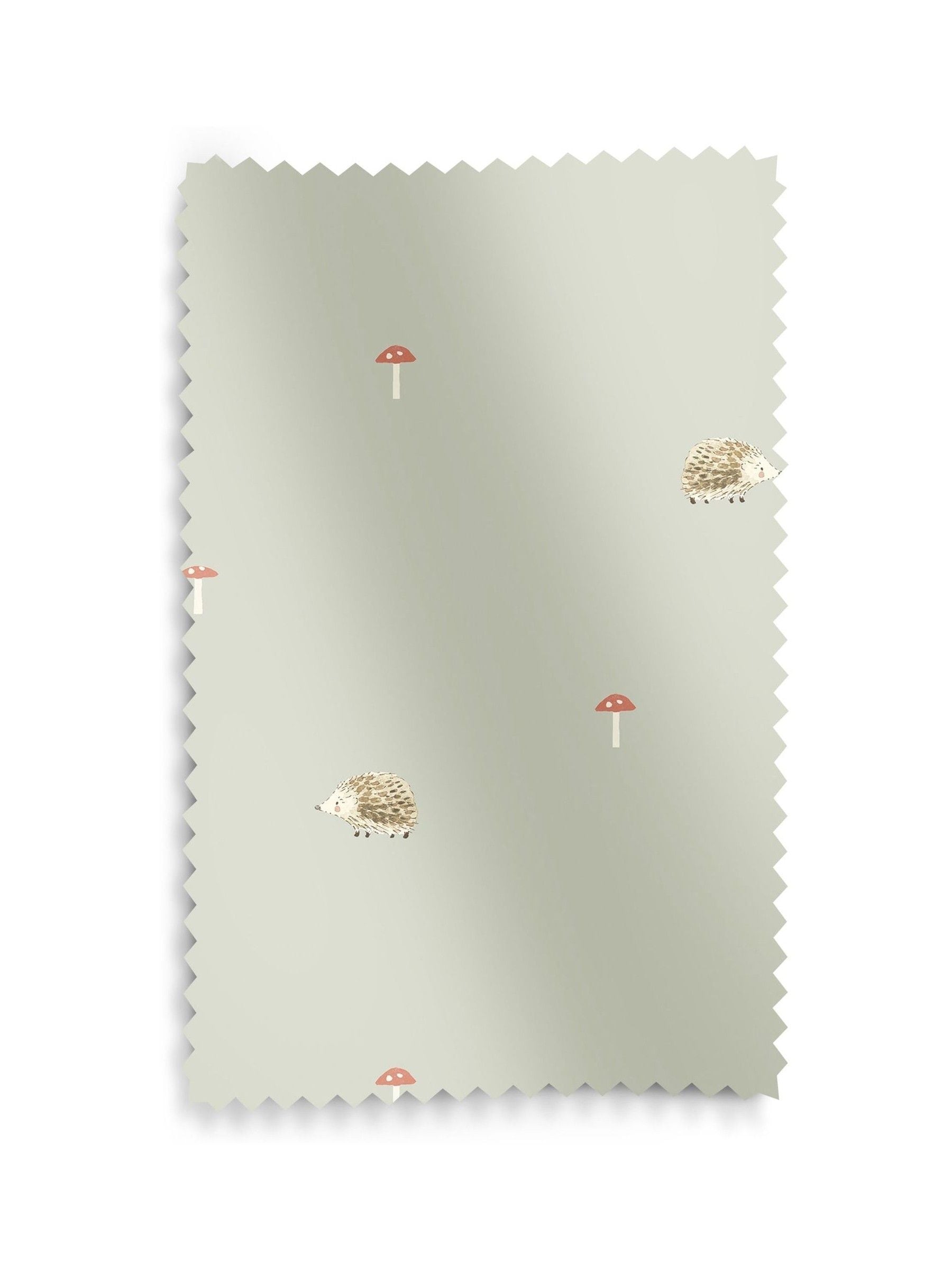 Sophie Allport sage green woodland hedgehog Roman blind - British product