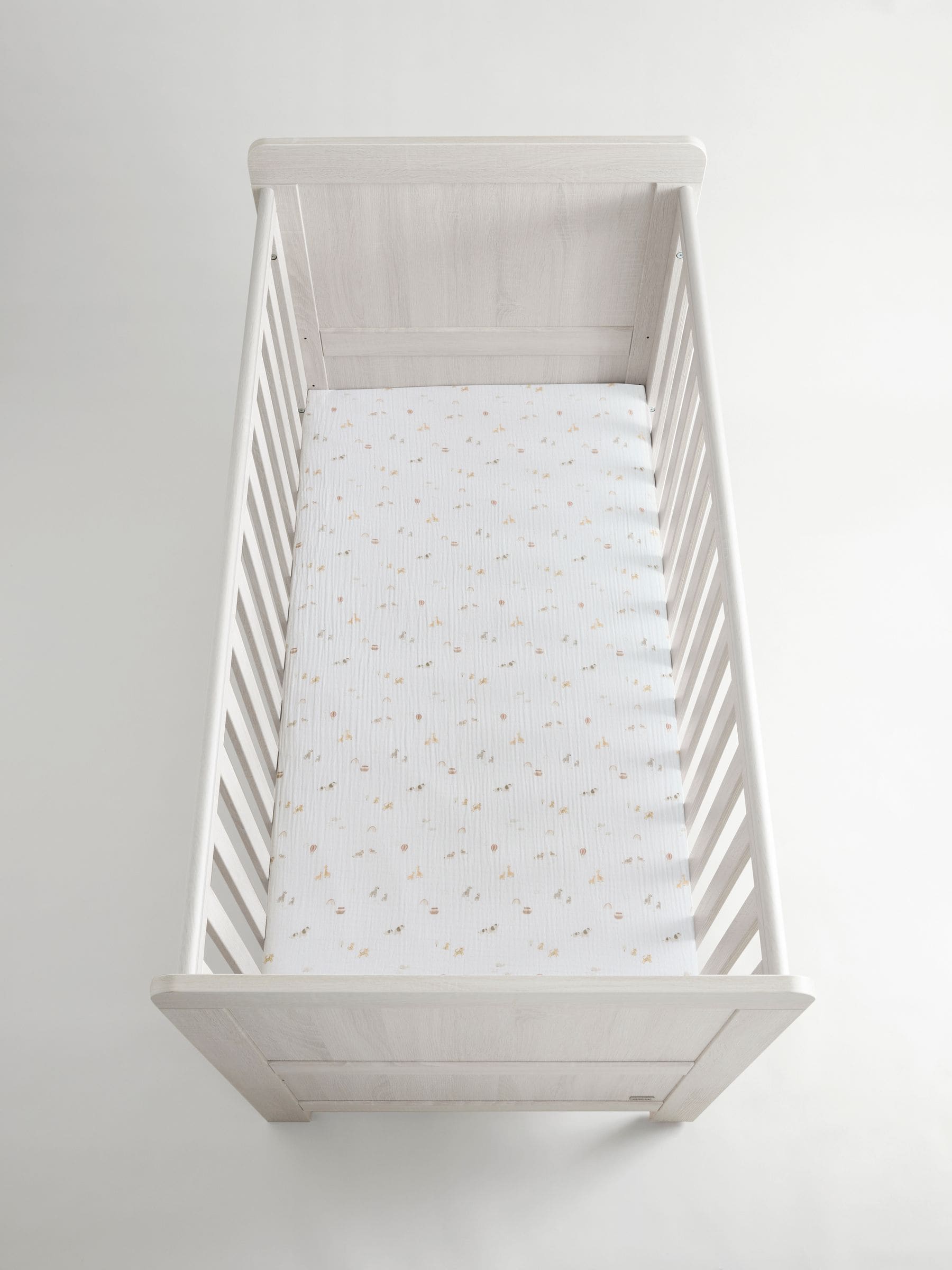 Mini jungle baby muslin fitted sheets 2 pack, imported from the UK