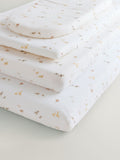 Mini jungle baby muslin fitted sheets 2 pack, imported from the UK