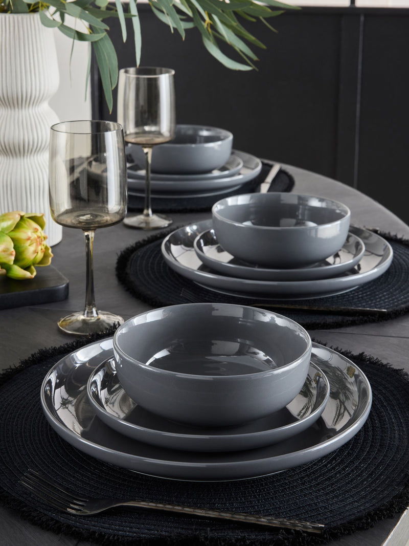Moderna Grey 12 Piece Dinner Set