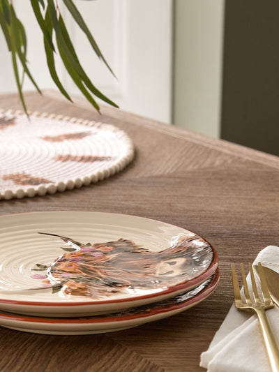 Next Set of 2 Natural Hamish The Highland Cow Side Plates- Buy online at McGrocer