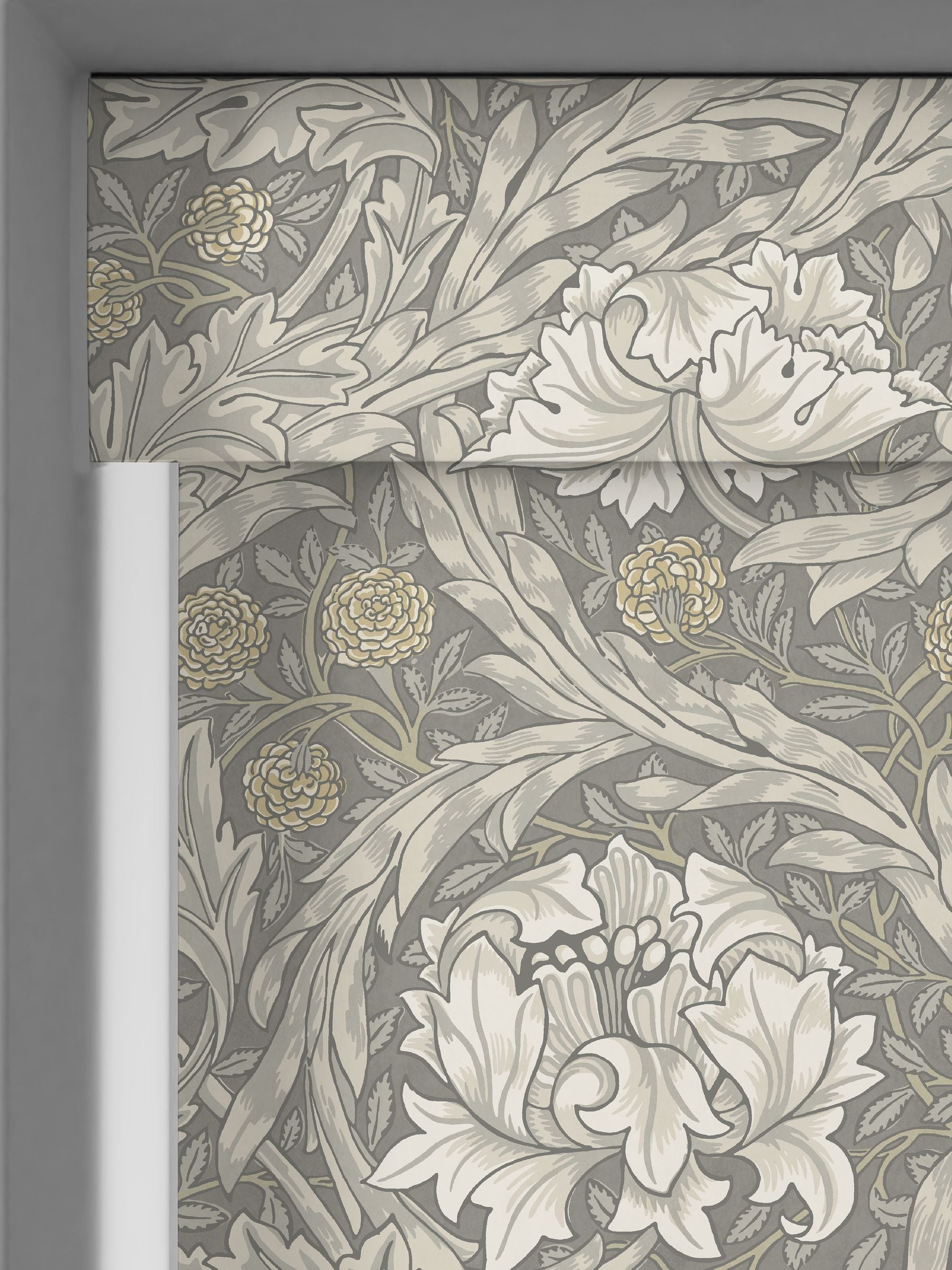 William Morris African Marigold roller blind, imported from the UK