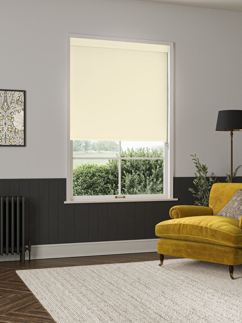 William Morris Waltham roller blind natural flax, UK version
