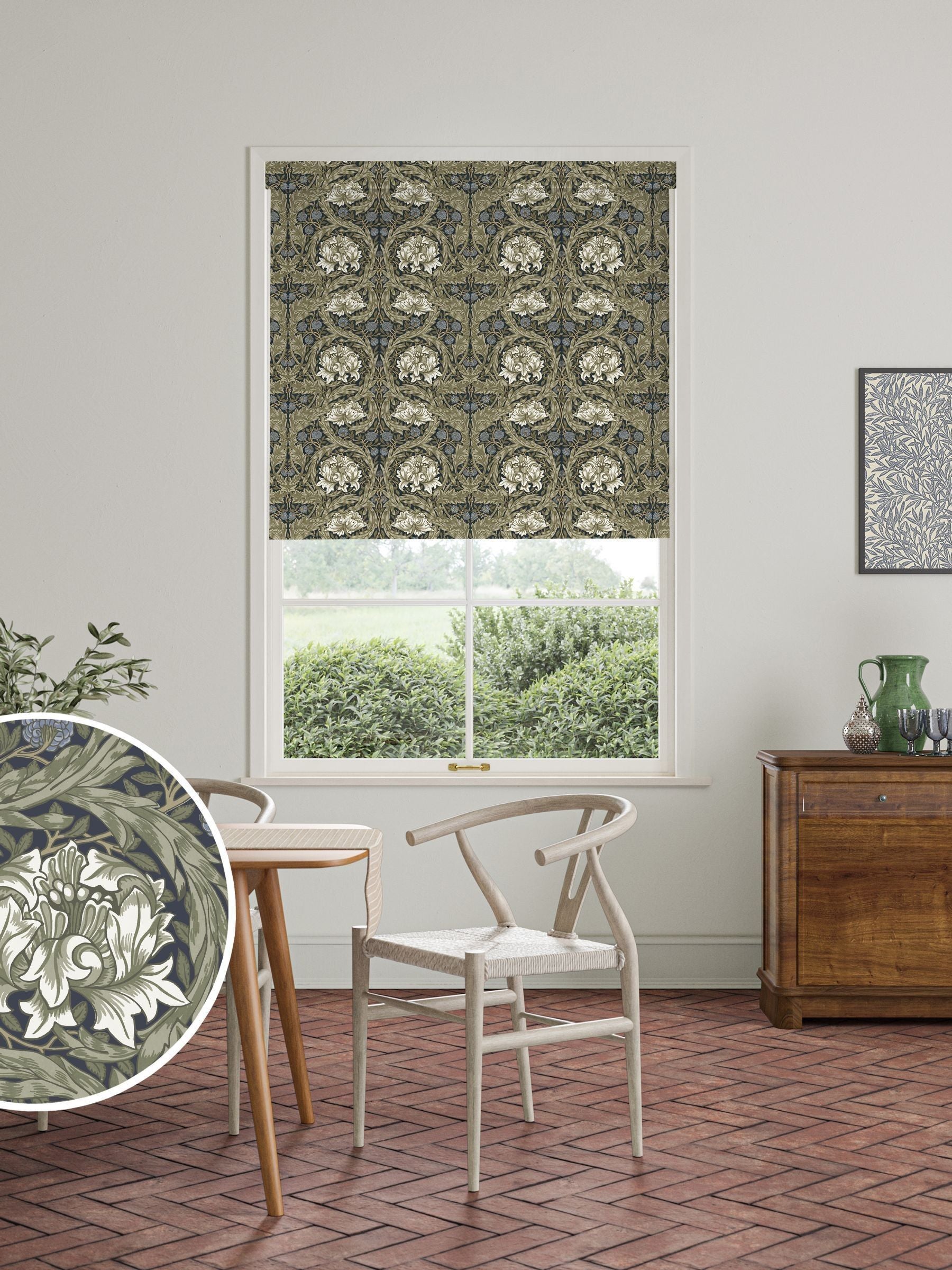 William Morris African Marigold roller blind, made to measure, imported from the UK