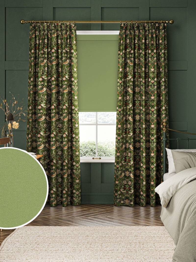 William Morris Nettle Green Waltham roller blind (British brand)