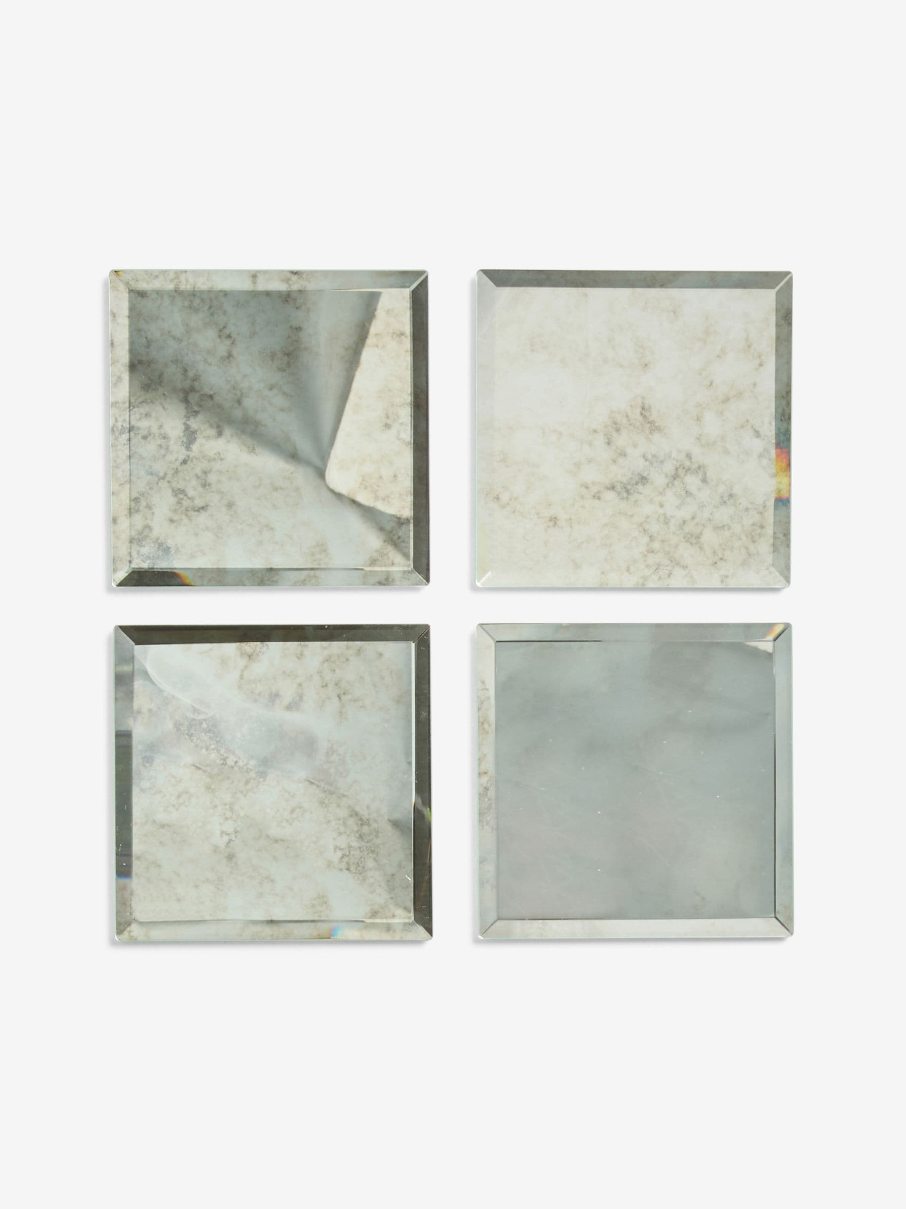 Silver Galaxy Glass Coasters Set of 4 (British brand)
