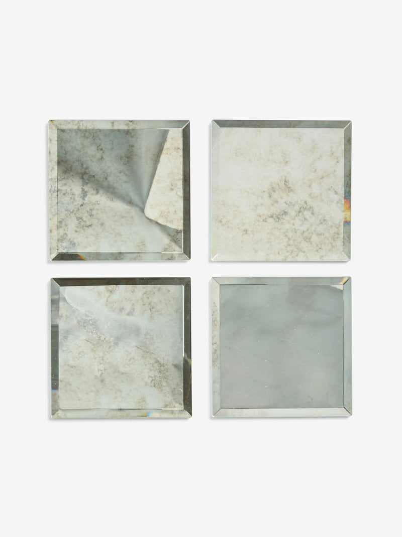 Silver Galaxy Glass Coasters Set of 4 (British brand)