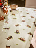 Natural Hamish The Highland Cow Wipe Clean Tablecloth
