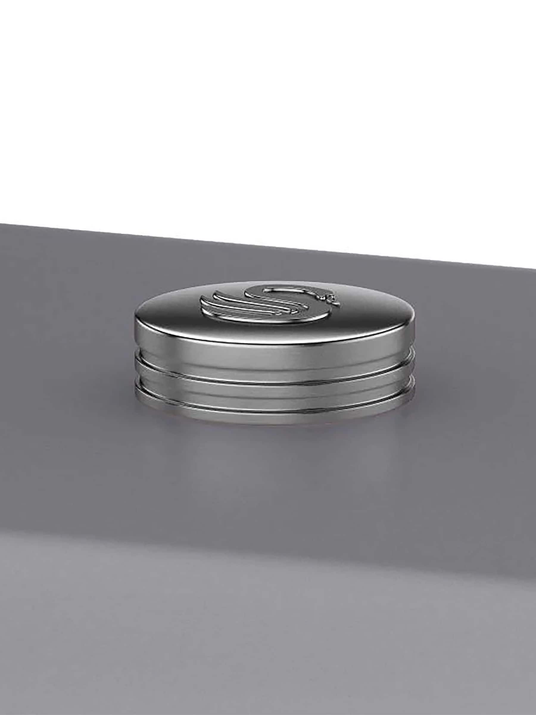 Swan Grey Retro Bread Bin 35cm width (British brand)
