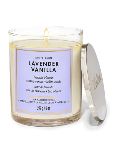 Next Bath & Body Works Lavender Vanilla Single Wick Candle 227g- Buy online at McGrocer