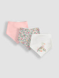 JoJo Maman Bébé pink dribble bib 3-pack, UK version