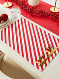 Catherine Lansfield red candy cane placemats 4 pack 30x46cm (British brand)