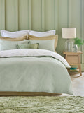 Green Sage Floral duvet cover and pillowcase set, UK version