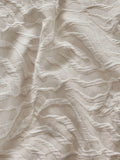 Natural cotton leaf jacquard duvet cover and pillowcase set, imported from the UK