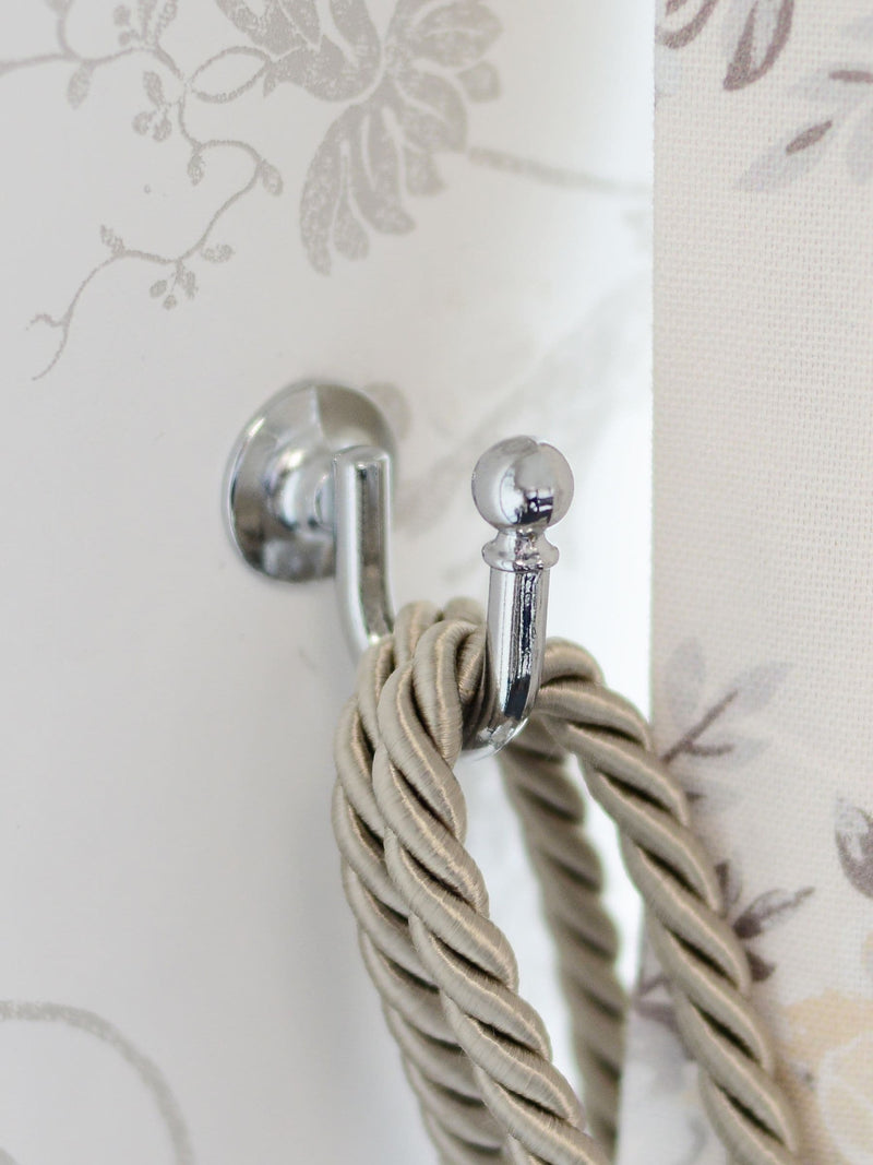 Laura Ashley Antique Brass Ball End Curtain Tieback Hooks (Pair)