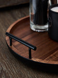 Brown Dark Bronx wood decorative tray - British product