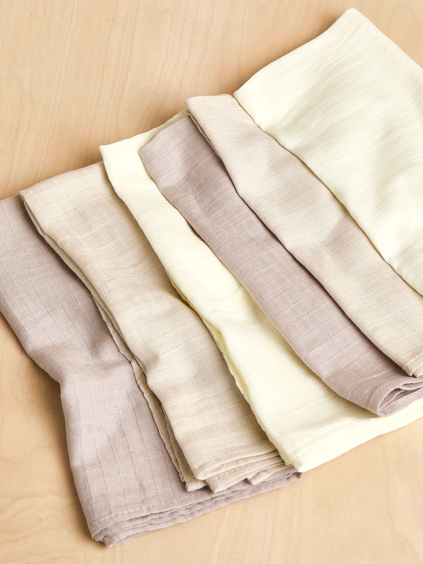 JoJo Maman Bébé neutral muslin squares 6 pack 60x60cm, UK version