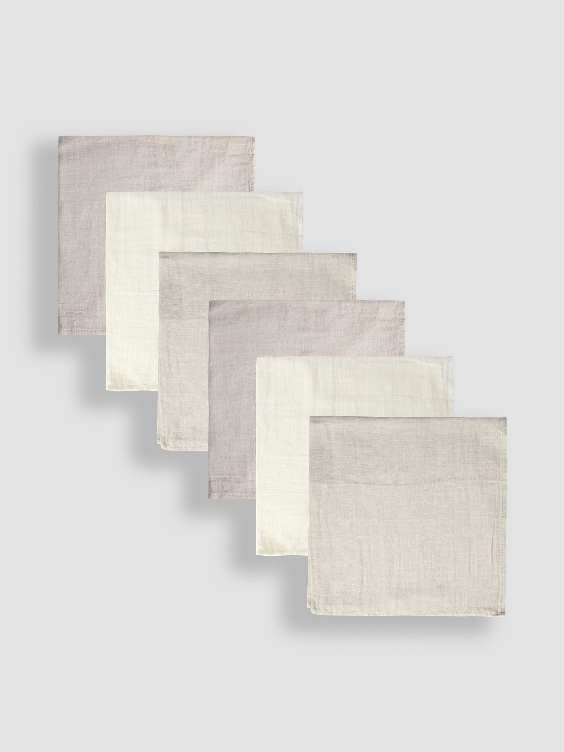 JoJo Maman Bébé neutral muslin squares 6 pack 60x60cm, UK version