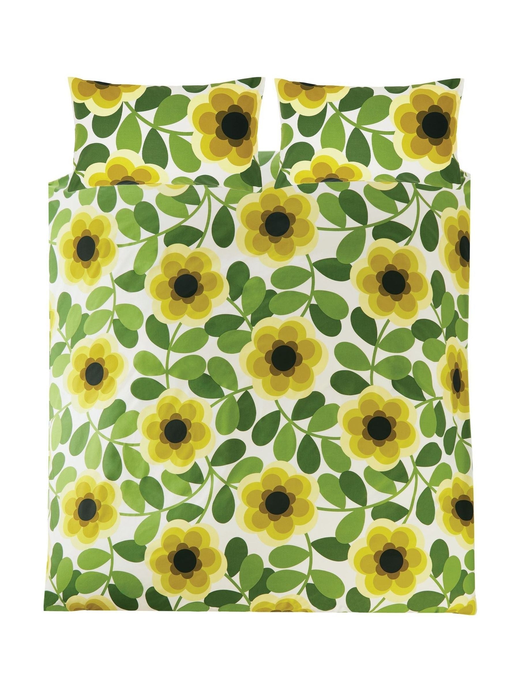 Orla Kiely Lemon Twist Giant Water Lily duvet cover and pillowcase set, imported from the UK