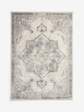 Sosandar Grey Leiria antique oriental textured rug, UK version