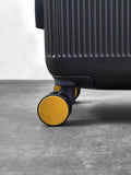 Rock Aria cabin suitcase grey with gold accents, imported from the UK