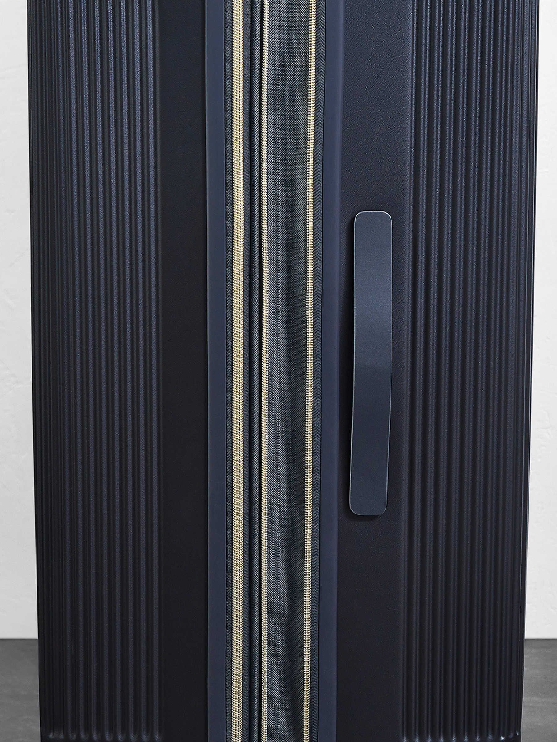 Rock Aria cabin suitcase grey with gold accents, imported from the UK