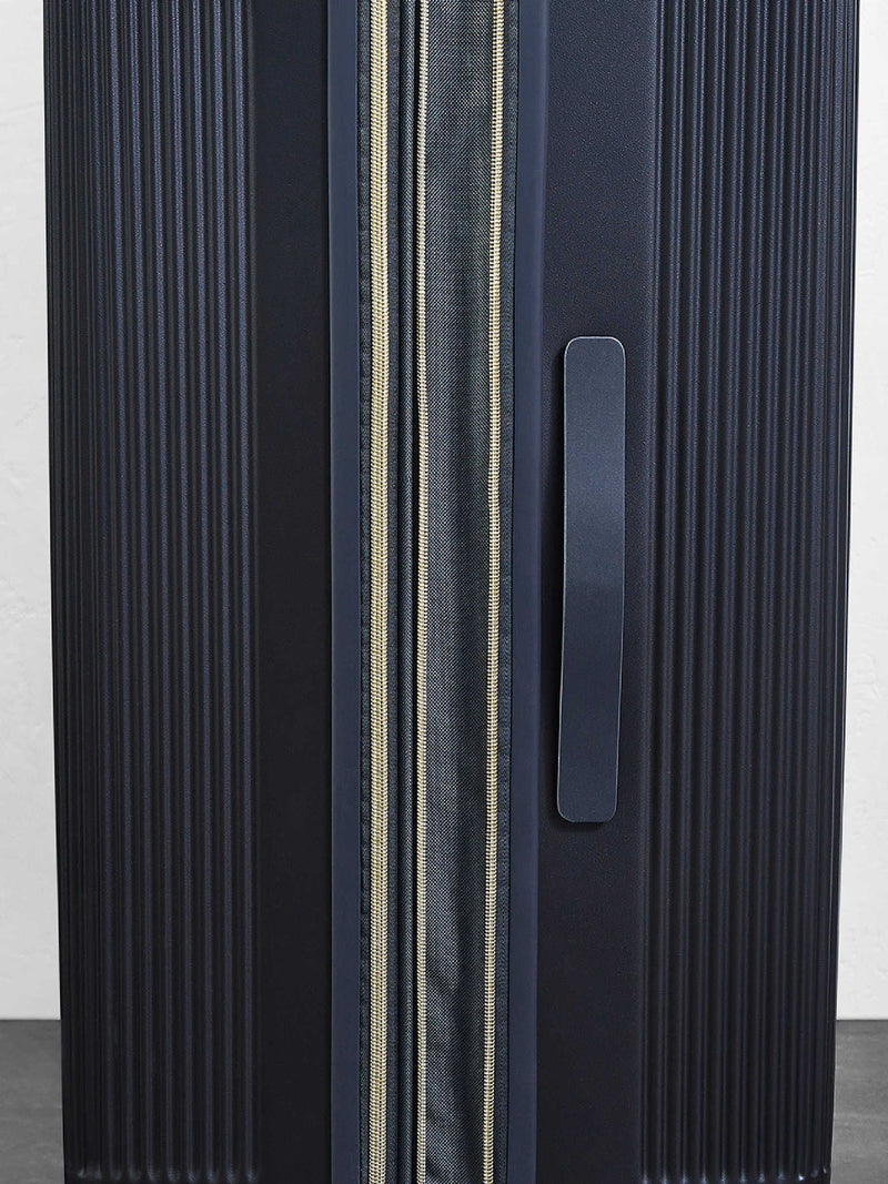 Rock Aria cabin suitcase grey with gold accents, imported from the UK