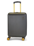 Rock Aria cabin suitcase grey with gold accents, imported from the UK
