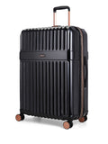Rock Selene large black suitcase with expandable capacity - British product