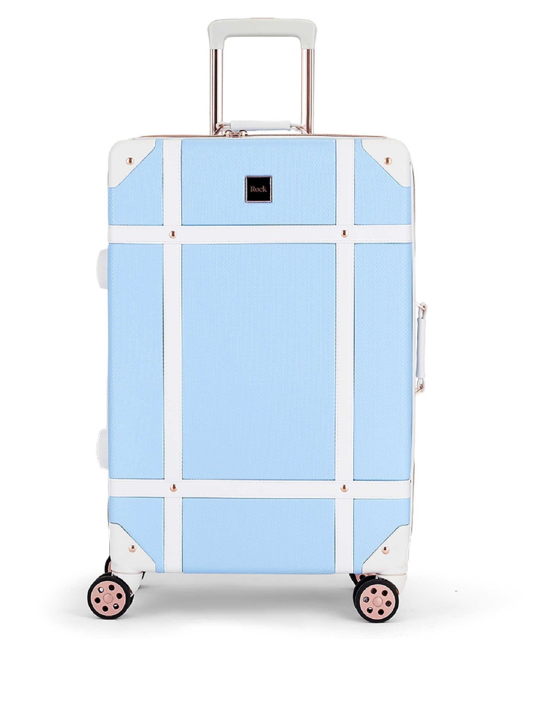 Rock Luggage Blue Vintage Medium Suitcase