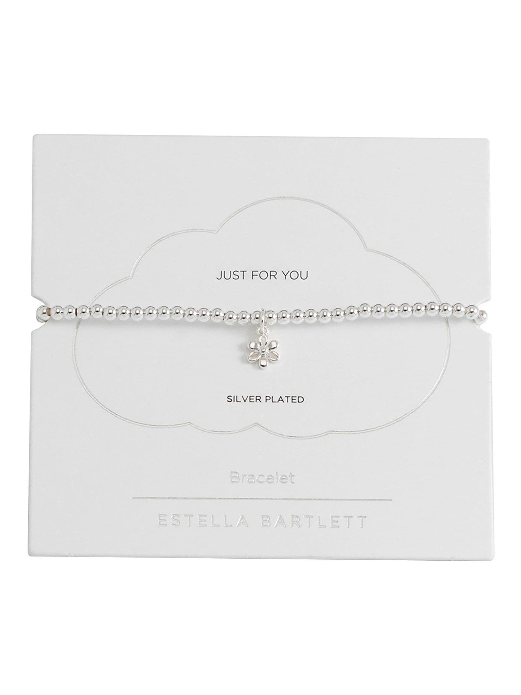 Estella Bartlett silver tone open petal flower bracelet - British product