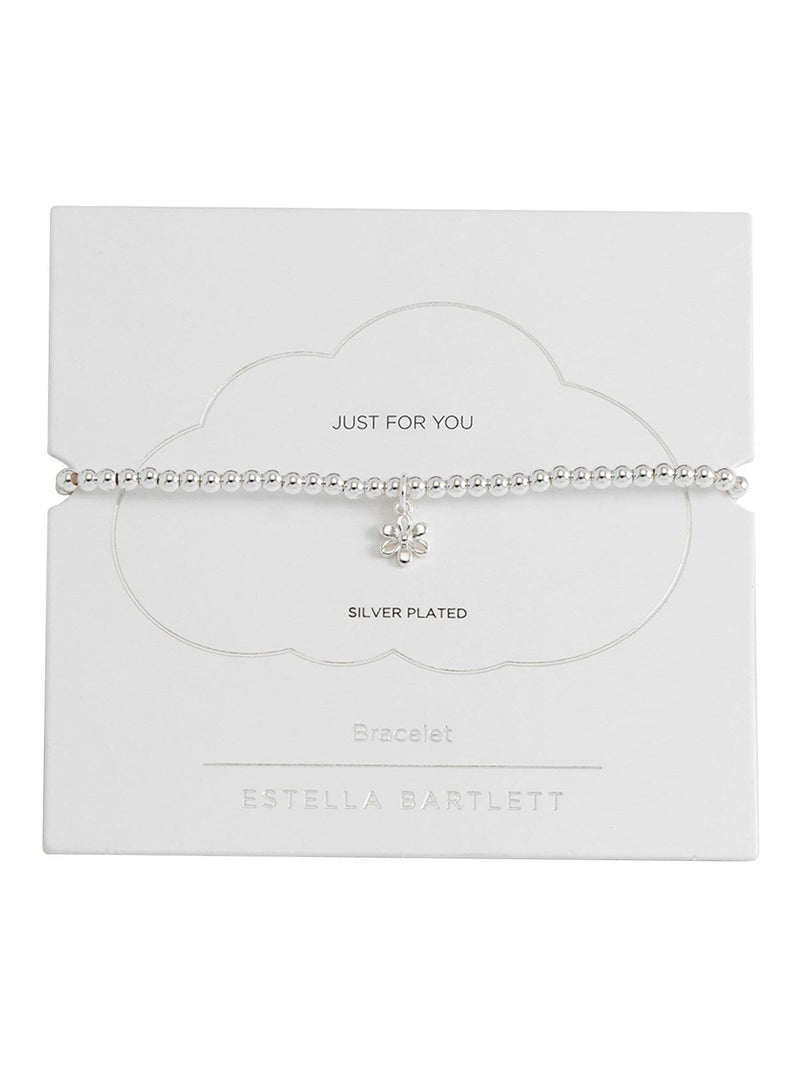 Estella Bartlett silver tone open petal flower bracelet - British product