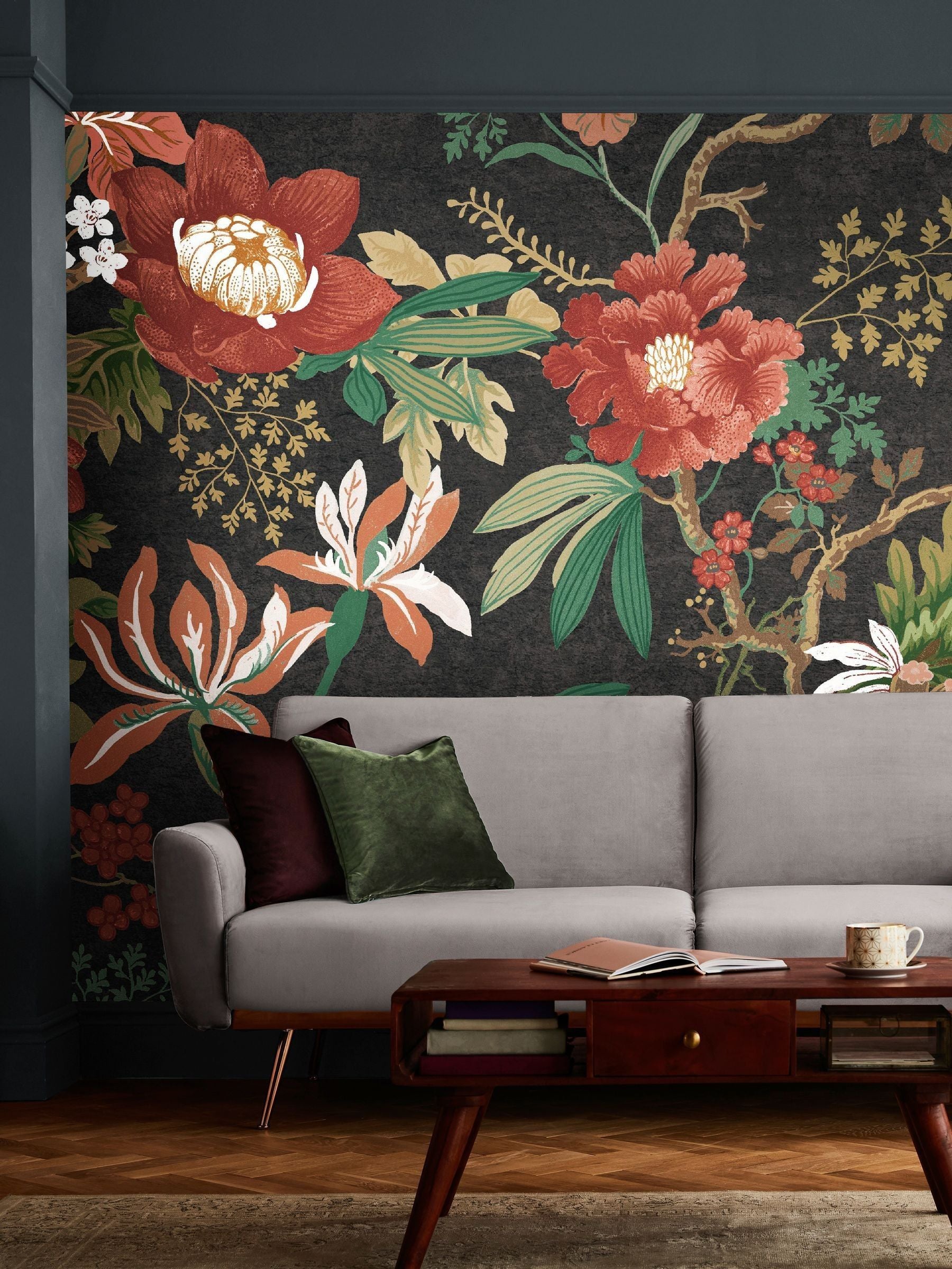 Graham & Brown Black Kimono Fixed 4M Mural