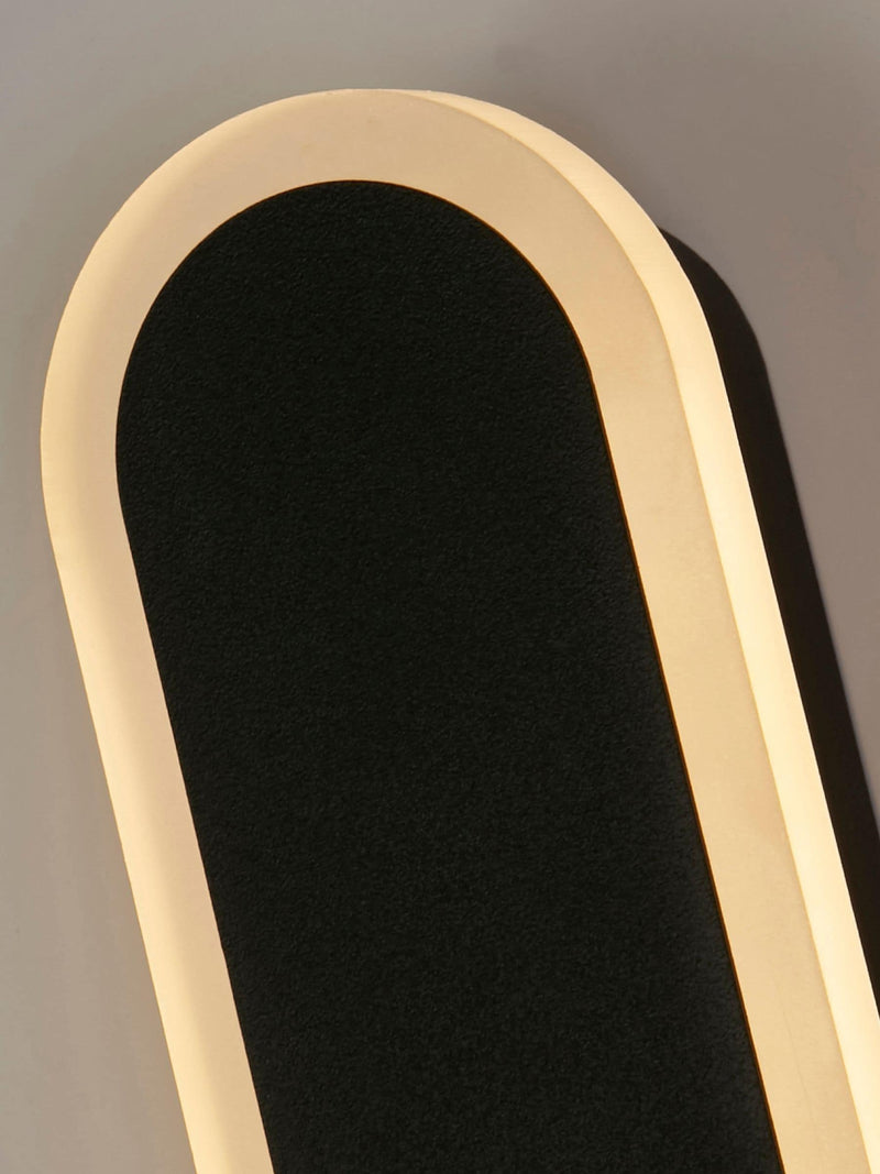 Searchlight Paris LED wall light in sand black frosted finish, UK version