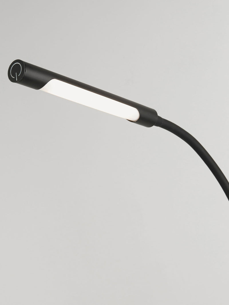 Searchlight Black Corsica rechargeable LED floor lamp 160cm - British product