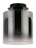 Searchlight Santorini black flush ceiling light 26cm, UK version