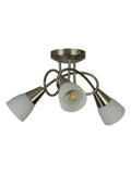 Searchlight satin silver Thames 3-light ceiling light - British product