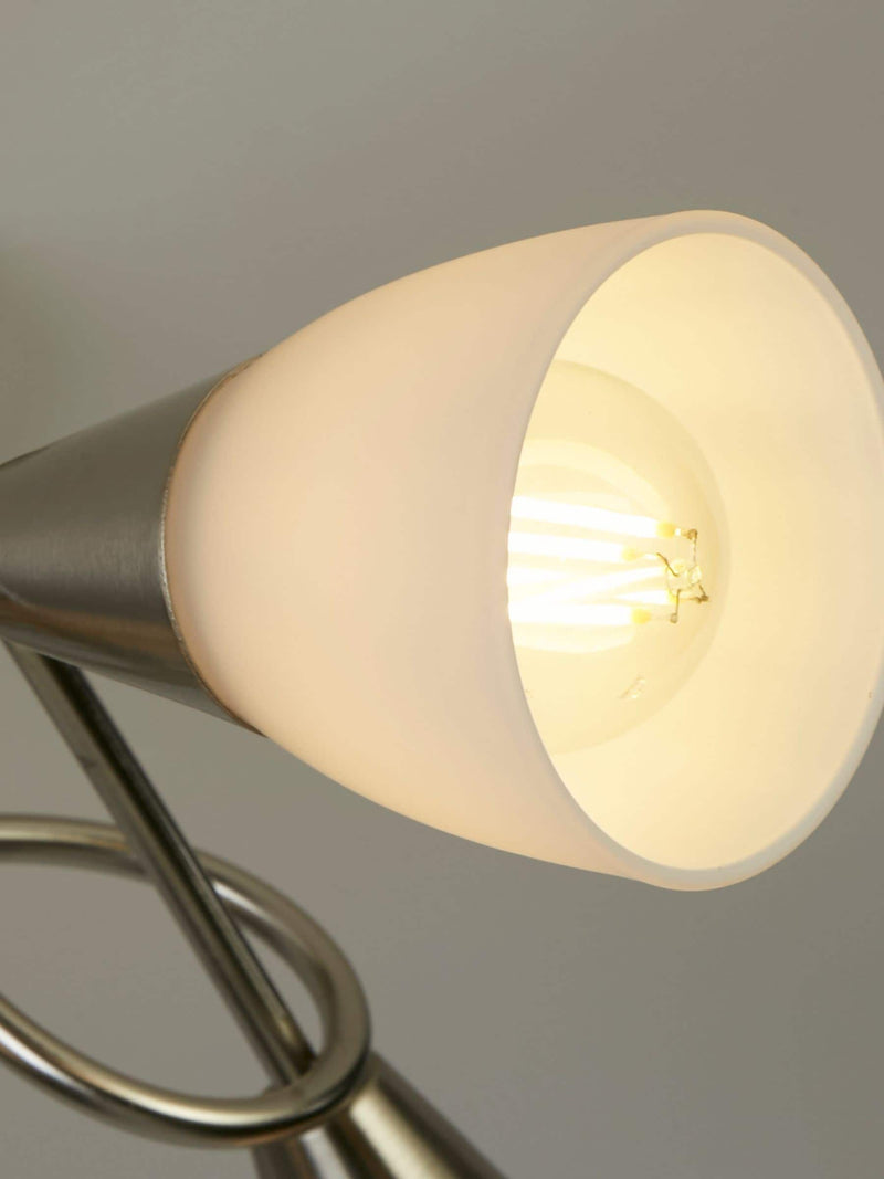 Searchlight satin silver Thames 3-light ceiling light - British product