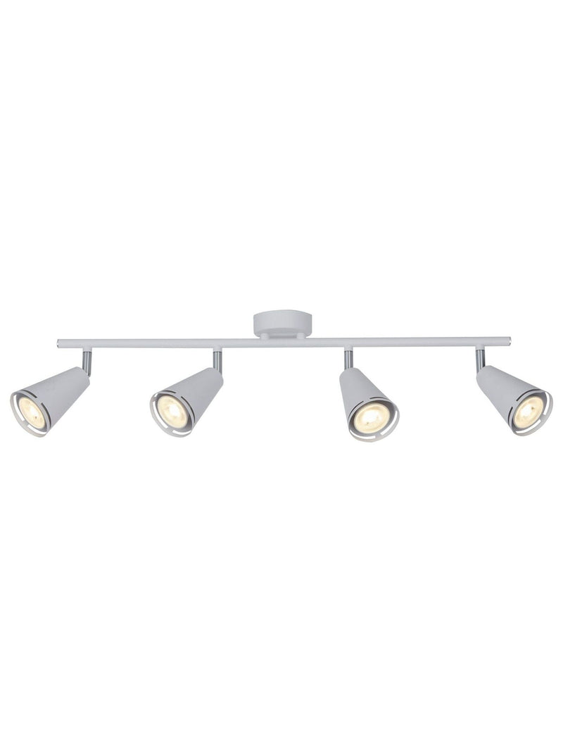 Searchlight Devon 4-light spotlight ceiling light, white, imported from the UK